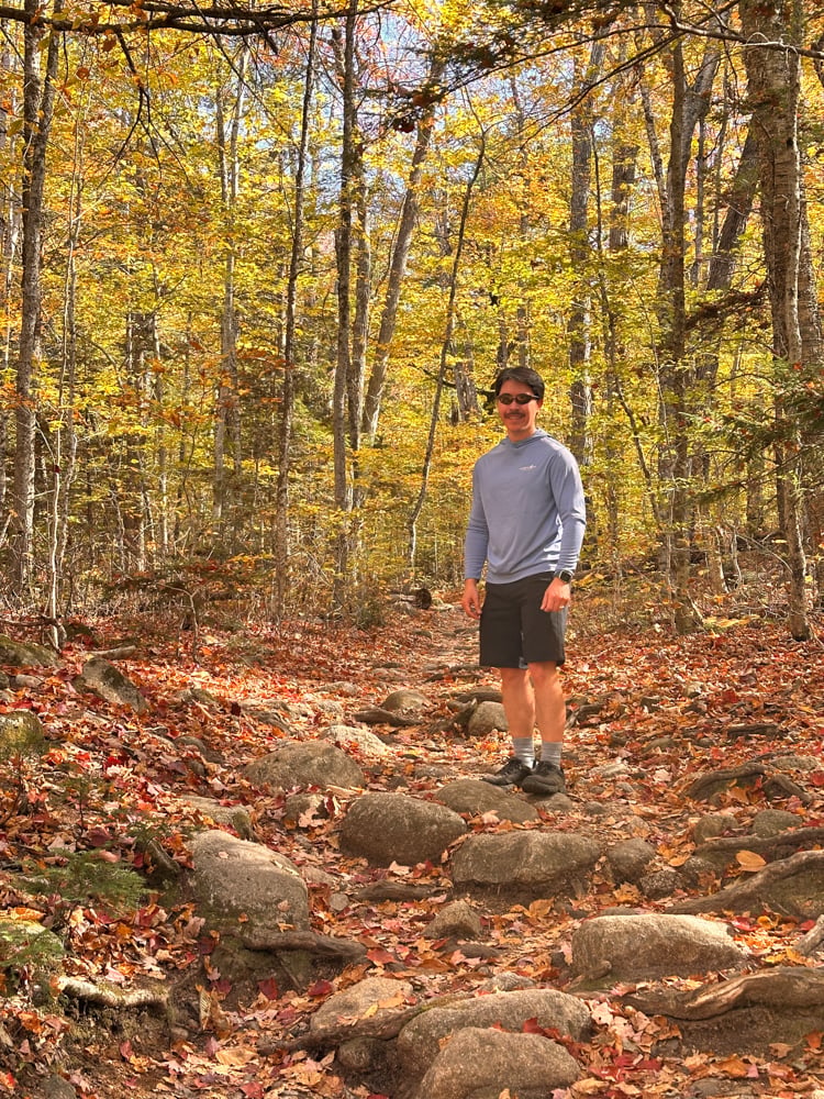 Pete on a rocky trail