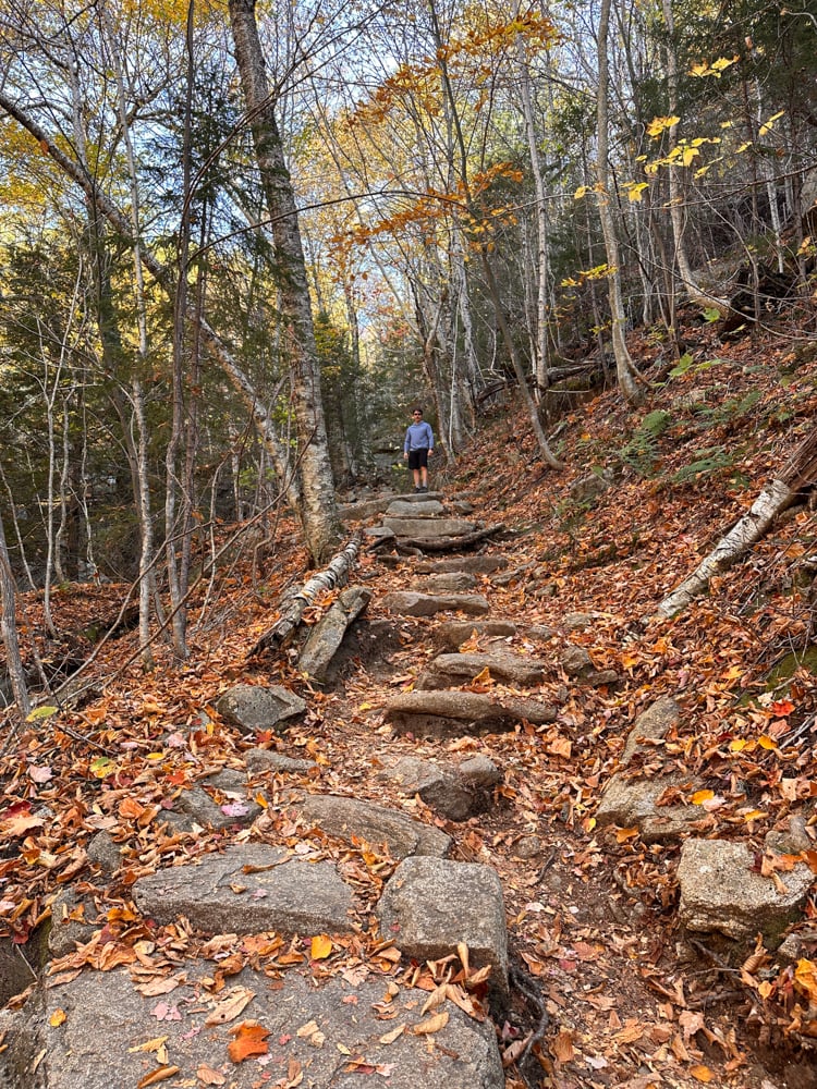 Pete higher up on a rocky trail