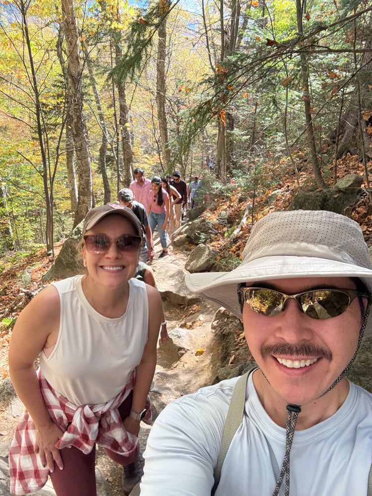 Rachelle and Pete on the trail to Artist's bluff