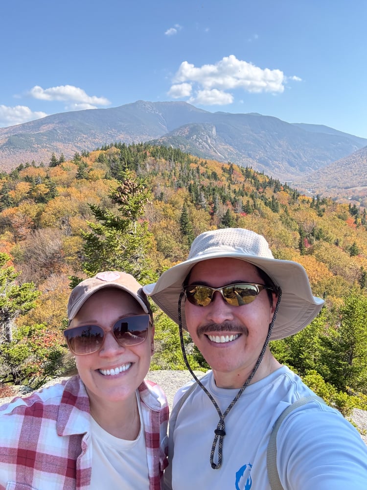 Rachelle and Pete on top of Bald Mountain