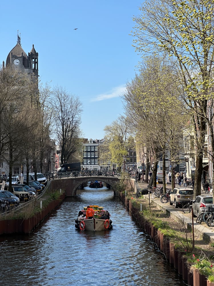 Boat on an Amsterdam canal