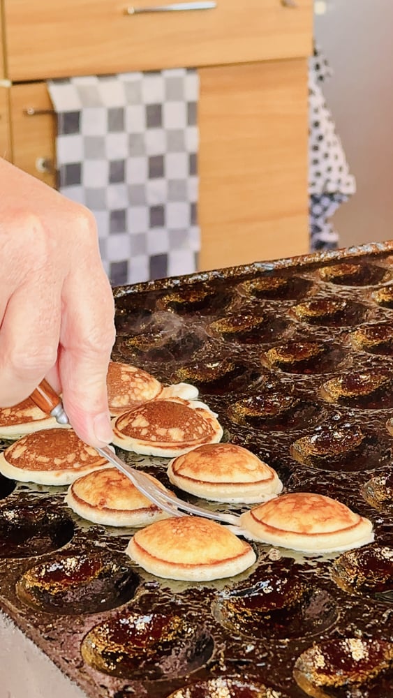 Street vendor making poffertjes in Zierikzee